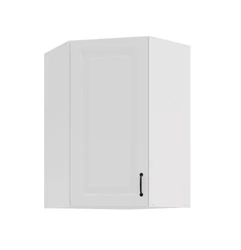 Küchen-Preisbombe Eckhängeschrank 60x60 cm - Hängeschrank für die Küche STILO Weiß, mit 3 Einlegböden und wählbarem Türanschlag, ideal für platzsparende Lösungen in jedem Küchenstil.