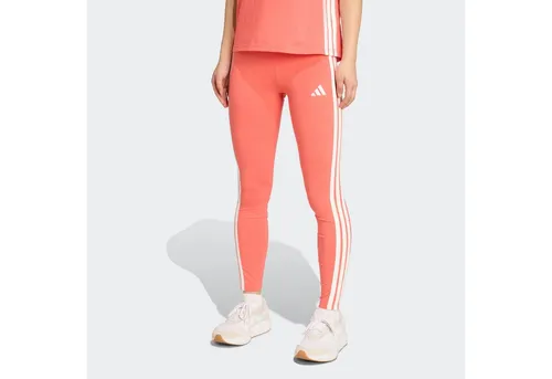 adidas Sportswear Trainingstights W 3S SJ LEG rot L - Trainingsbekleidung aus 90% Baumwolle und 10% Elasthan, ideal für sportliche Aktivitäten mit optimalem Tragekomfort und Bewegungsfreiheit.