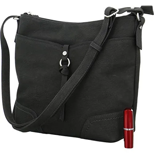 TOM TAILOR Imeri Damen Umhängetasche - Stylische Crossbody Bag in Schwarz mit praktischem Fächerdesign und verstellbarem Schulterriemen