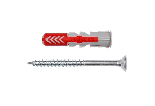 Sarcia.eu Schrauben-Set Senkschrauben mit Teilgewinde + DuoPower-Dübel Fischer 50 St.