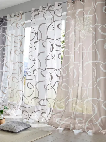 heine Gardine Dekostore (2 St), Ösen, halbtransparent von Heine