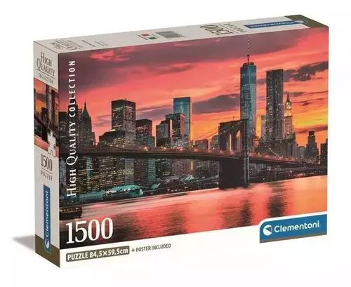 Puzzle 1500 Compact East River at dusk Clementoni 8005125317127