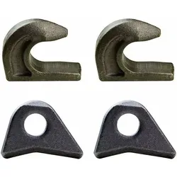2x Koppelhaken + 2x Verriegelung für Frontlader Euroaufnahme - Sonstige Elektroinstallationsartikel, robuste und unbehandelte Koppelhaken für sichere Anwendungen beim Anschweißen.