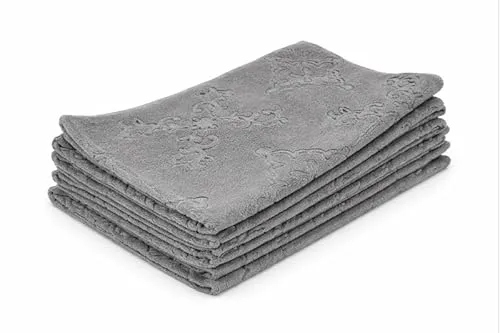 AQUA CLEAN Geschirrtuch Kristall 6tlg. mit Prägemotiv in grau von Aqua Clean