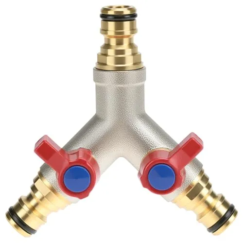 QWORK® 2-Wege Wasserhahn Verteiler, 1/2