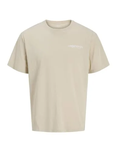 JJ rebel Herren Jrebzack Tee Ss Crew Neck Sn, Moonbeam, L EU