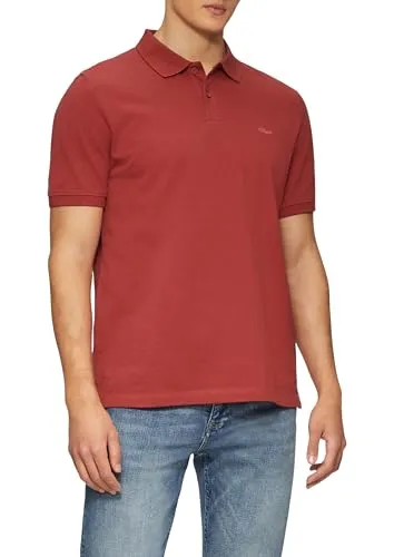 s.Oliver Poloshirt aus Baumwollpiqué in mohnrot - Größe M - Hochwertiges Poloshirt für Herren aus weichem Baumwollpiqué, reguläre Passform, mit Rippbündchen und Knopfleiste für einen klassischen Look.