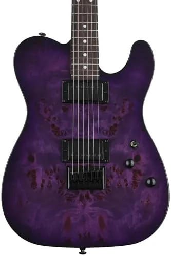 Schecter PT Standard E-Gitarre - Purple Burst Burl