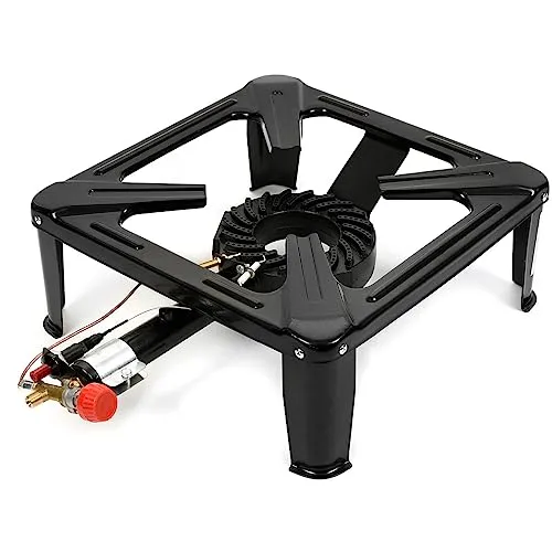 SEVICO Gaskocher mit Piezozündung und Zündsicherung Hockerkocher Gaskocher Gasbrenner Campingkocher Wok 7,5kW für Camping und Outdoor