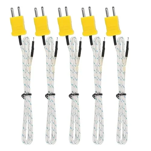 DollaTek 5PCS K Typ -50-400C Temperatursensor Thermoelementfühler 1 Meter (3.3Ft)
