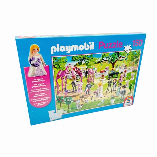 Schmidt Spiele Puzzle Schmidt 56271 - PLAYMOBIL Puzzle, 150 Teile mit Braut-Figur, bunt und ideal für Kinder ab 7 Jahren