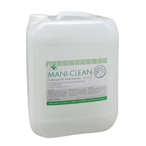 KK Mani-Clean Neutral, Flüssigseife im 10 L Kanister, unparfümierte Handseife, hautfreundlich und mild, rückfettend, ph neutral, kompatibel mit gängigen Spendersystemen
