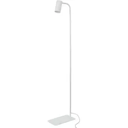 Licht-Erlebnisse Stehlampe Leselampe, verstellbar und minimalistisch - Standleuchten & Deckenfluter: Diese schmale Stehlampe in Weiß mit verstellbarem Schirm bietet gezielte Beleuchtung und passt perfekt in jedes Zimmer, ideal für gemütliche Leseecken.