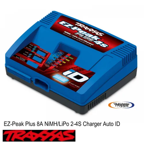 Traxxas EZ-Peak Plus 4s Schnell-Lader - Ladegerät für NiMH/LiPo 2-4s, 75W, 8A, mit iD-Akkuerkennung für einfaches Laden und optimale Leistung.