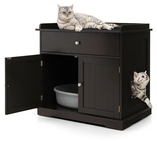 KOMFOTTEU 3 in 1 Katzenschrank