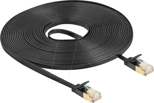 DELOCK 80349 - Patchkabel Cat.6a mit Cat.7 Rohkabel U/FTP 7,5 m schwarz