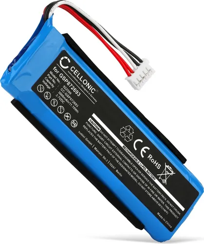 CELLONIC, Lautsprecherakku kompatibel mit JBL Flip 3 (3000mAh, 3.7V) Ersatzakku GSP872693, P763098 03