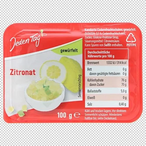 Jeden Tag Zitronat gewürfelt, 100 g