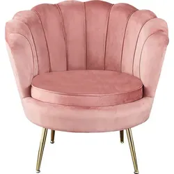 SalesFever Muschel-Sessel in Rose mit Samt-Bezug in pink von SalesFever