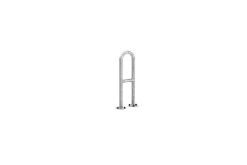 Anlehnbügel Absperrbügel mit Knierohr zum Aufdübeln - 270 mm Breite - Schranken, Pfosten & Pylonen - Robuster Schutzbügel aus der Tschechischen Republik, ideal für die Absicherung von Bereichen und einfache Montage.