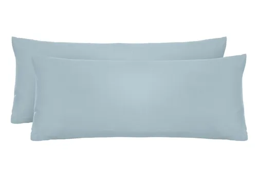 Biberna Kissenbezug 40 x 60 cm  2 Stück  Hellblau Feinjersey 100% Baumwolle