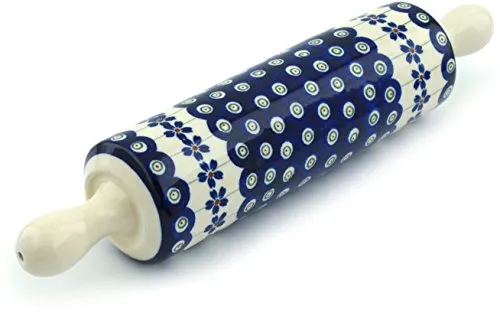 Original Bunzlauer Keramik Nudelholz/Teigroller im Dekor 166a