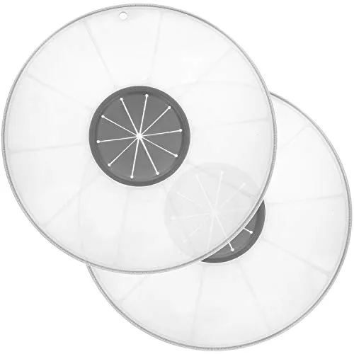 com-four® 2x Universal Spritzschutzdeckel für Rührschüsseln