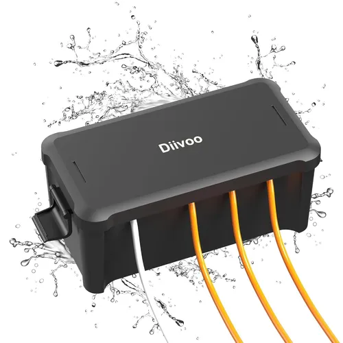 Diivoo Kabelbox wasserdicht Safe Box IPX4 Steckerschutz Anschlusskasten Außenbereich