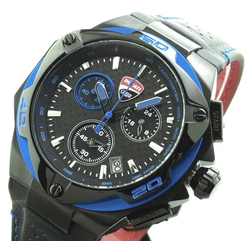 Ducati Herren Uhr Corse Motore Chronograph DTWGC2019005 - Armbanduhr für Herren im sportlichen Design, ausgestattet mit 12-Stunden-Zifferblatt und Chronograph. Ideal für aktive Männer, die Stil und Funktionalität schätzen.