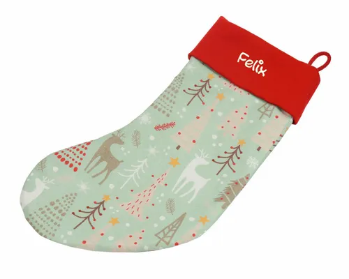 Nikolausstiefel Winterwald mit Name von Mein Name