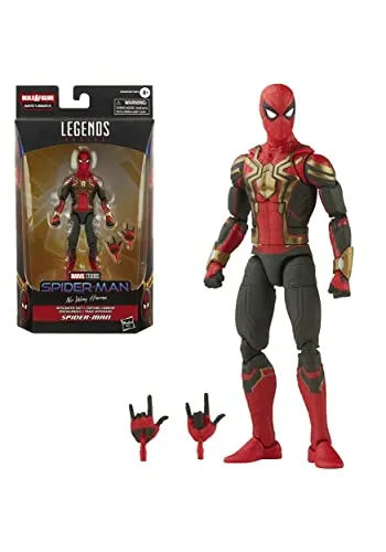 Spider-Man Spiderman F3018 Marvel Legends Series Integrierter Anzug 15,2 cm Sammelfigur Actionfigur Spielzeug, 2 Accessoires, Mehrfarbig