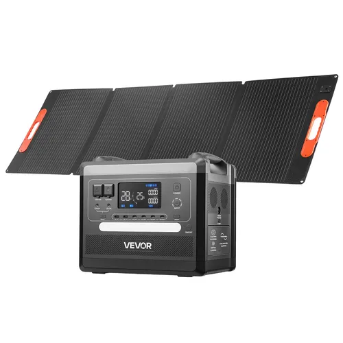 Produktbild VEVOR Tragbare Powerstation 2400W mit Solarpanel 200W