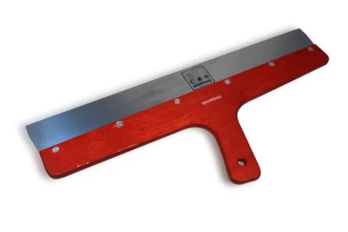500mm Flächenspachtel Zwei-Komponenten-Wandspachtel - Hochwertiger Breitspachtel aus Edelstahl mit ergonomischem Holzgriff, ideal für präzise Arbeiten im Innenausbau. Perfekt für glatte Oberflächen und einfache Handhabung.