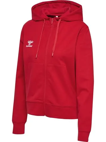 Hummel hmlGO 2.0 ZIP HOODIE WOMAN - Sportjacke für Damen mit Front-Reißverschluss, aus weichem Baumwoll-Polyester-Mix, ideal für aktive Frauen. Atmungsaktiv, schnelltrocknend und mit praktischen Seitentaschen für sicheren Stauraum.