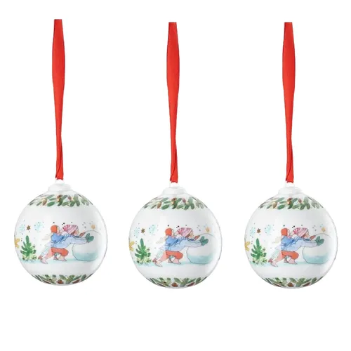 Hutschenreuther Porzellankugel Weihnachtskugel 2025 3er Set von Hutschenreuther