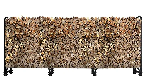 Quick Star Kaminholzregal 272 x 25 x 95 cm - Kaminholzregal für Innen und Außen, aus pulverbeschichtetem Stahl, robust und langlebig, ideal zur praktischen Lagerung von Holz.