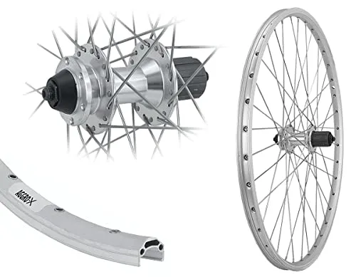 AGGRO-X 28 Zoll Alu Hinterrad V-Brake 19-622 Laufrad Hohlkammerfelge 6-Loch Bremsscheibe Disc Kassette 8-10 Fach