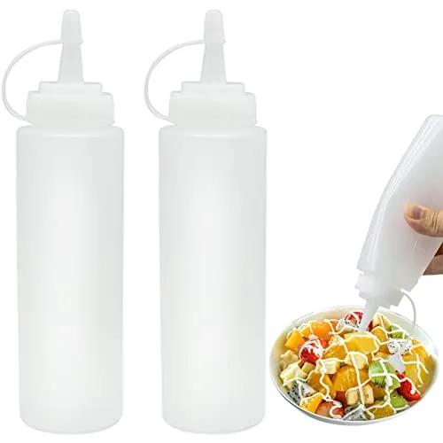 Stück 230 ml (8 oz) Squeeze Flasche, Plastik Quetschflasche Mit Kappen, Squeeze Condiment Flaschen für Ketchup, Pigment Quetschflasche 2