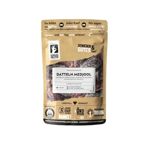 Bremer Gewürzhandel Medjool Datteln, getrocknet, ganz, Trockenfrüchte ohne Zuckerzusatz & ungeschwefelt, 5 x 200g