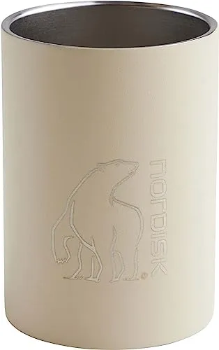 Nordisk 122072 Outdoor Camping Tasse, Wärme- und Kältehaltung, Stahl, doppelwandiger Becher, 300 ml, doppelwandiger Stahlbecher, Sandschale