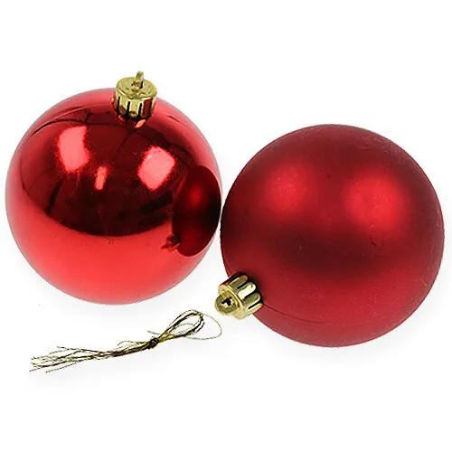 Weihnachtskugel Rot 10cm 4 Stk