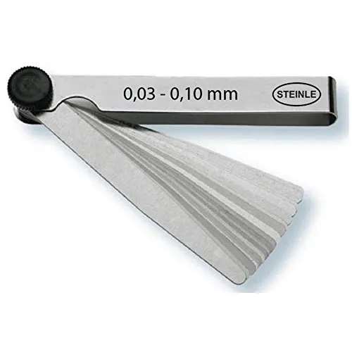 STEINLE 4101 Fühlerlehre im Satz 8 Blatt 0,03-0,10 mm