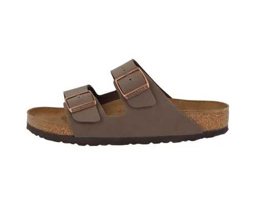 BIRKENSTOCK Arizona BFBC 151181 Badelatschen, Unisex, Mocca, 47 EU - Wanderschuhe mit anatomisch geformtem Fußbett aus Kork und Latex für optimalen Komfort und Unterstützung.