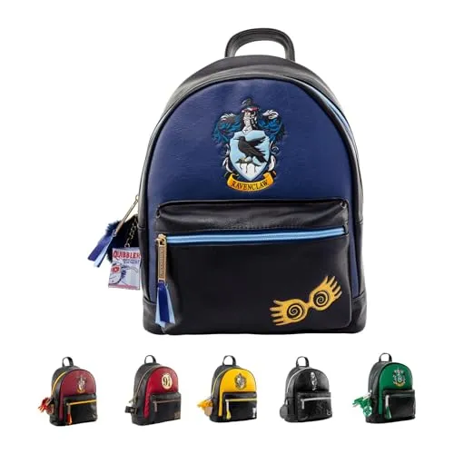 Pyramid International Harry Potter Ravenclaw Rucksack - Tagesrucksack aus luxuriösem Kunstleder mit einzigartigem Futter und passendem Reißverschluss-Zubehör – geräumig, stilvoll und perfekt für echte Harry Potter-Fans.