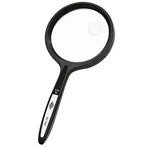 WEDO Lupe schwarz 2,5-fach und 5-fach, Ø 4,8 cm