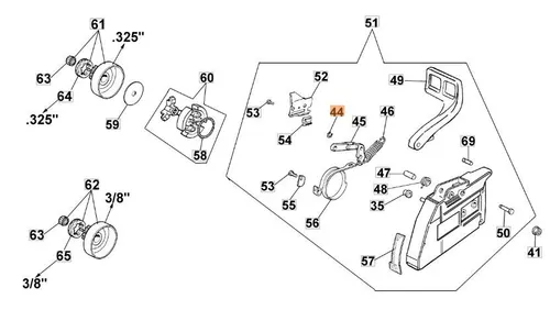 Ring Elastische Kettensäge Modelle 925 GS630 Original Oleomac 3026003R 3026003