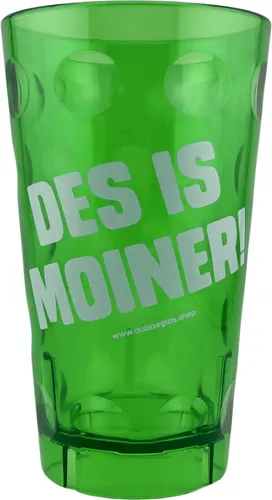 DES IS MOINER! Dubbebecher 0,5 Liter (Grün) aus Plastik in grün von atka Kunststoffverarbeitung