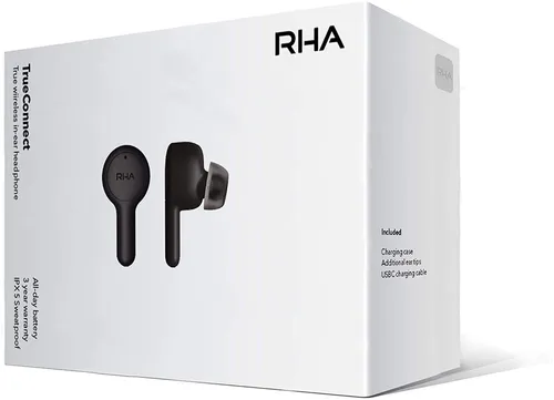Produktbild RHA True Connect Kopfhörer: Kabellose In-Ear Bluetooth Earbuds in Schwarz