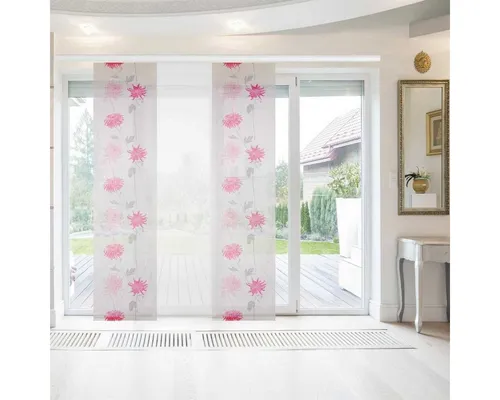 Bestlivings Vorhang (3 St), Paneelwagen, transparent, Transparente Schiebegardine mit Klettband und Befestigungszubehör