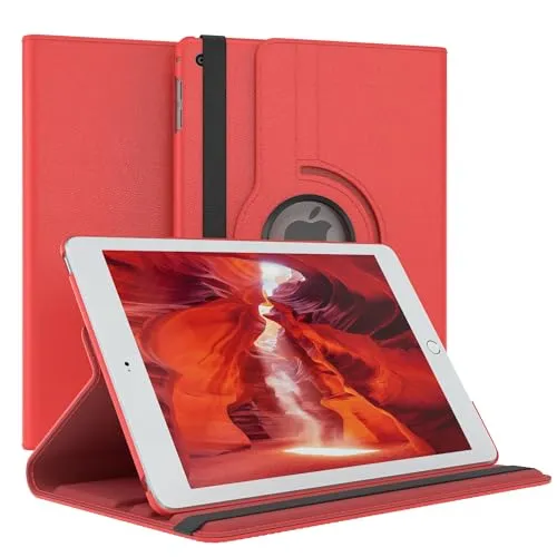 EAZY CASE - Tablet Hülle für iPad mini 4. Generation Schutzhülle 7.9 Zoll Smart Cover Tablet Case Rotationcase zum Aufstellen Klapphülle 360° drehbar mit Standfunktion Tasche Kunstleder Rot